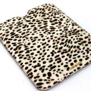 AUTHENTIC MIU MIU Leopard Calf Hair iPad case